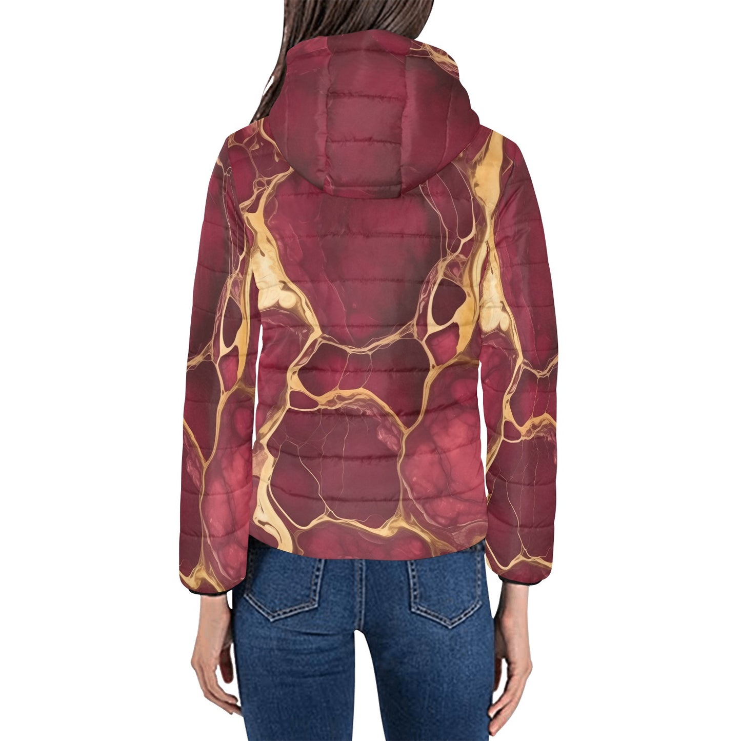 Custom Women's Padded Hooded Jacket